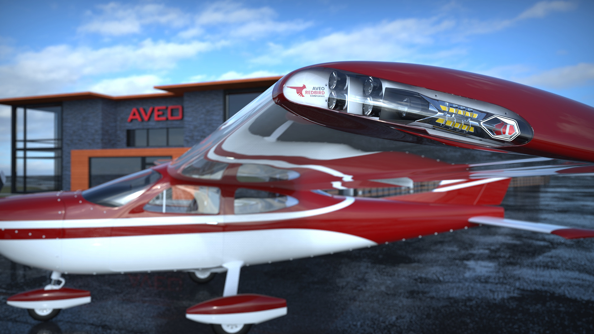 Aveo5D composite airframe render