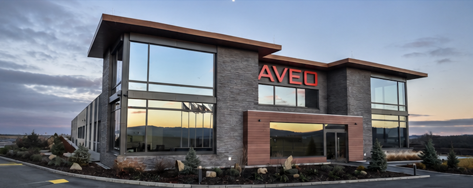 Aveo Engineering headquarters at dusk