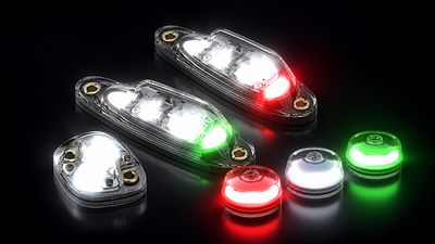 Aveo DroneV lights in white, red and green