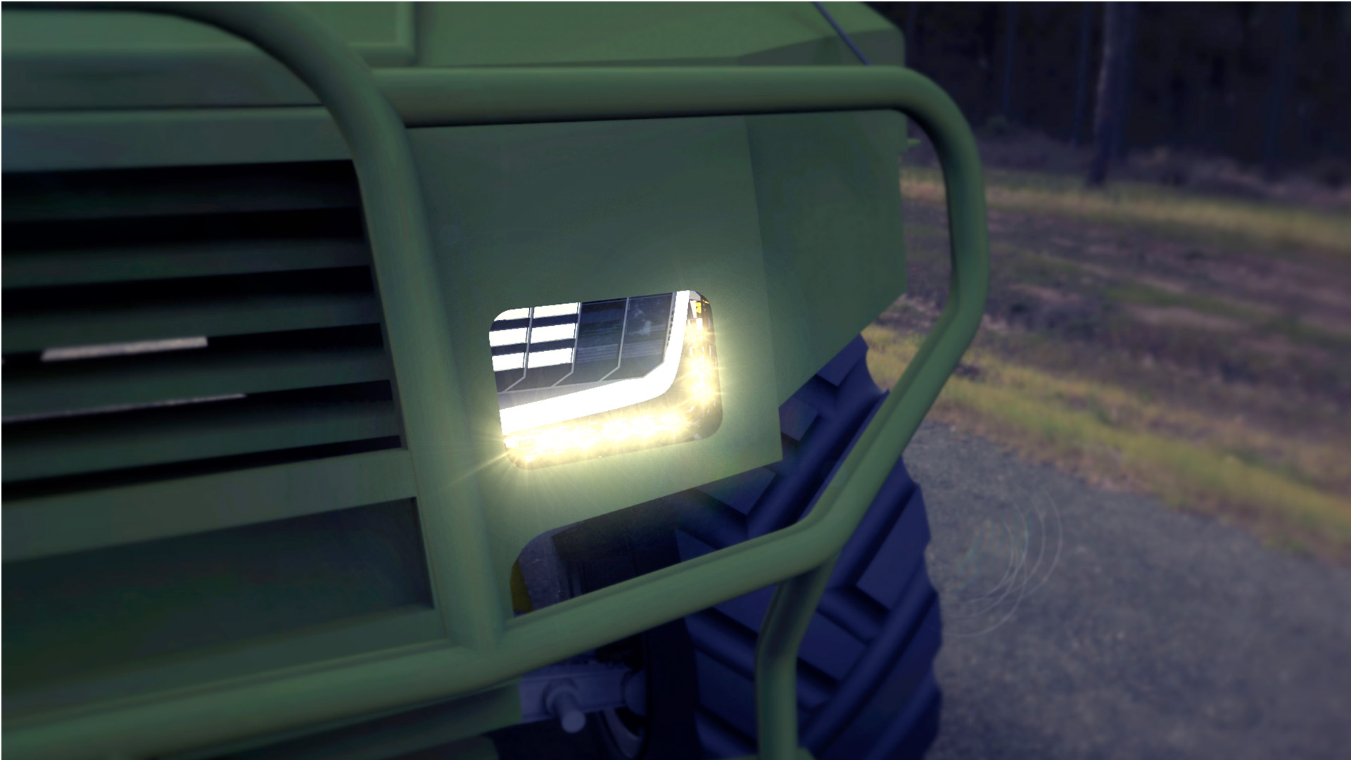 Aveo MadMaxx Conforma headlight built into a vehicle grille