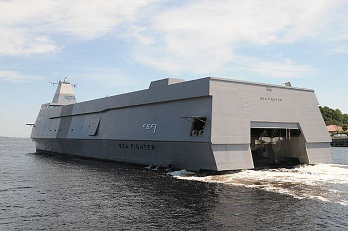 US Navy Sea Fighter experimental vessel, stern view
