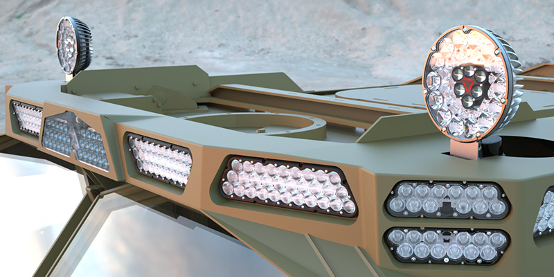 Aveo vehicle lights and pods