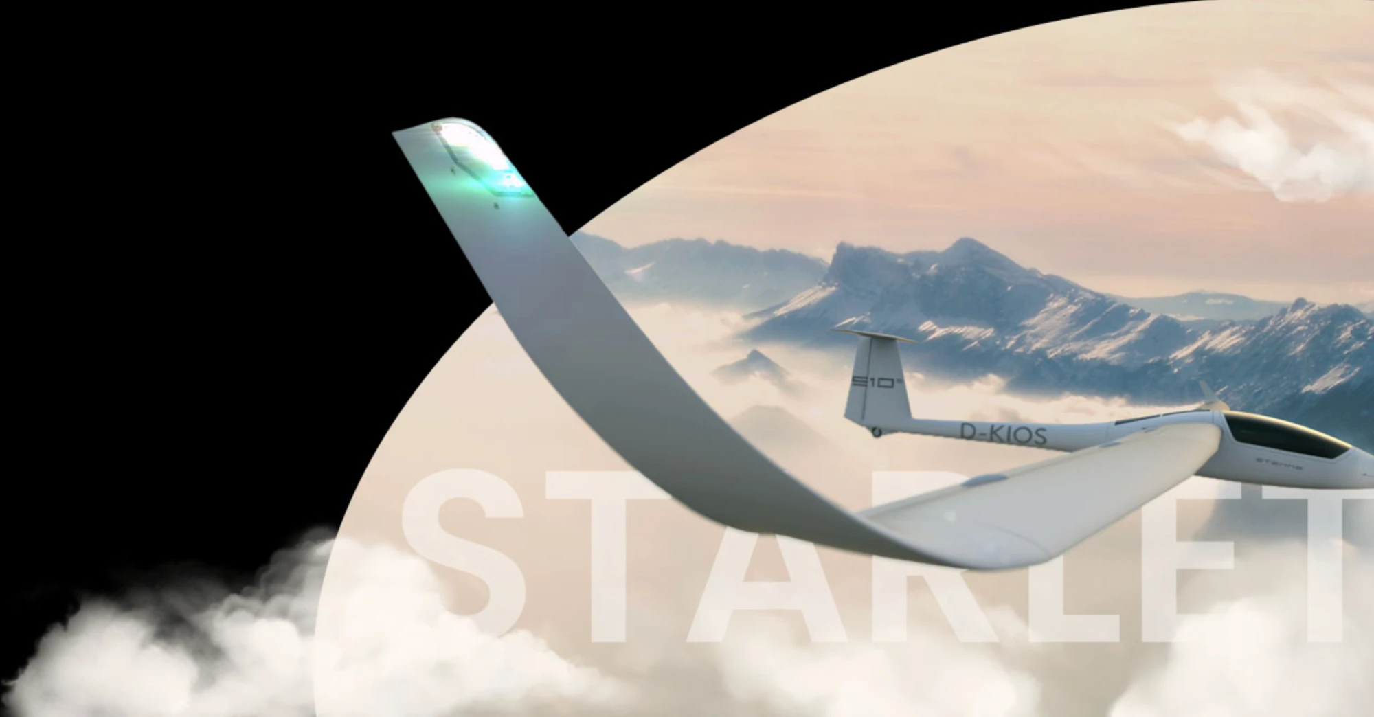 Conforma winglet in flight on a glider