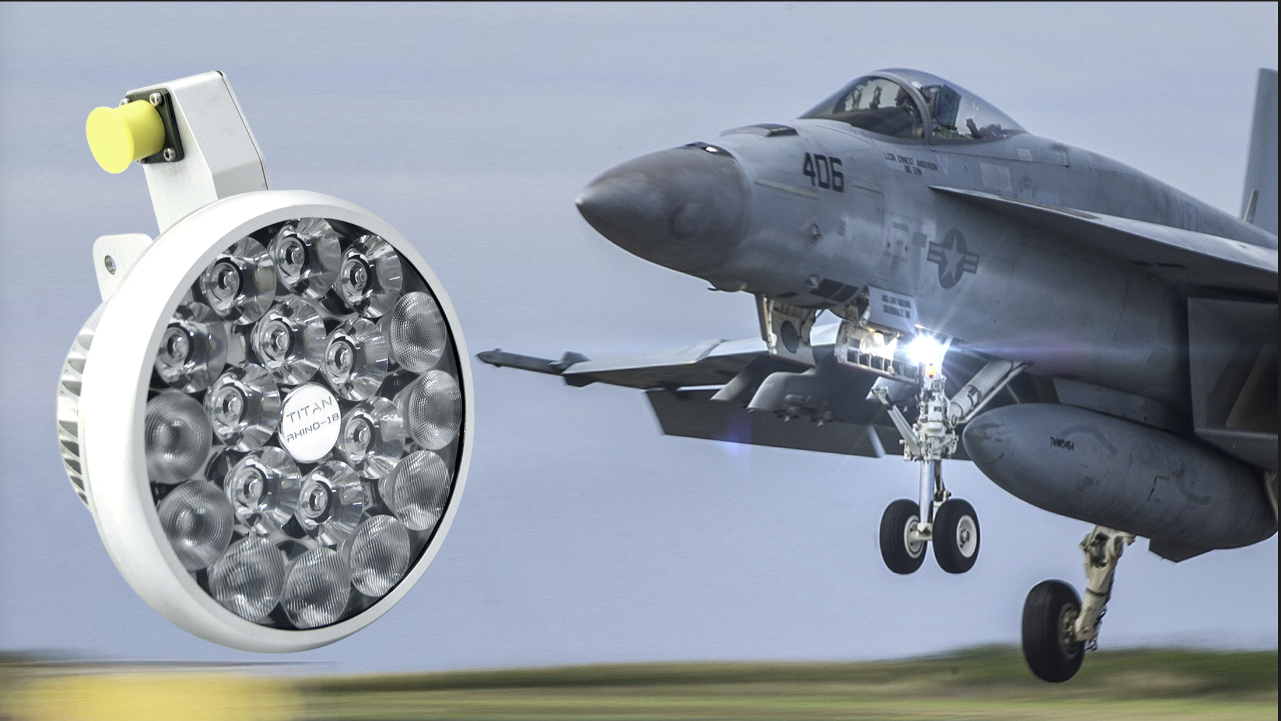 Titan Rhino-18 landing light and F/A-18