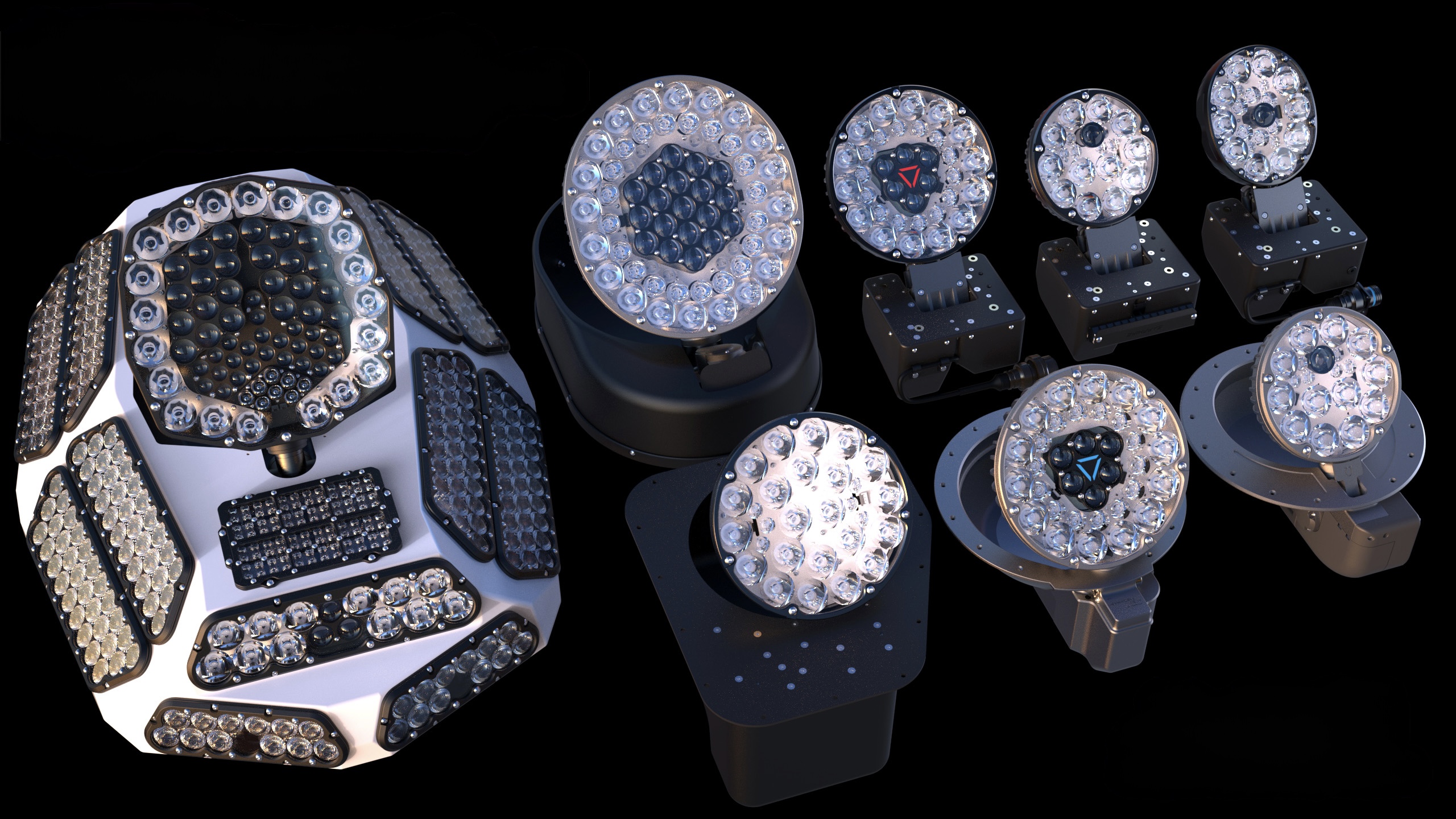 Sapphire searchlights, Omega landing lights and Phoenix pod